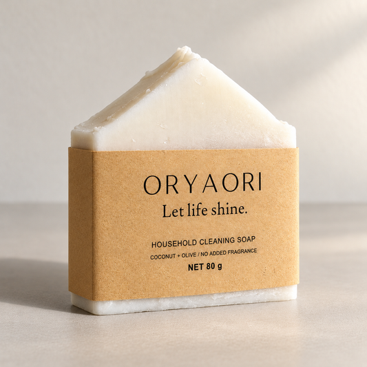 Dish & Laundry Soap Bar – Coconut & Olive, 80 g - ORYAORI