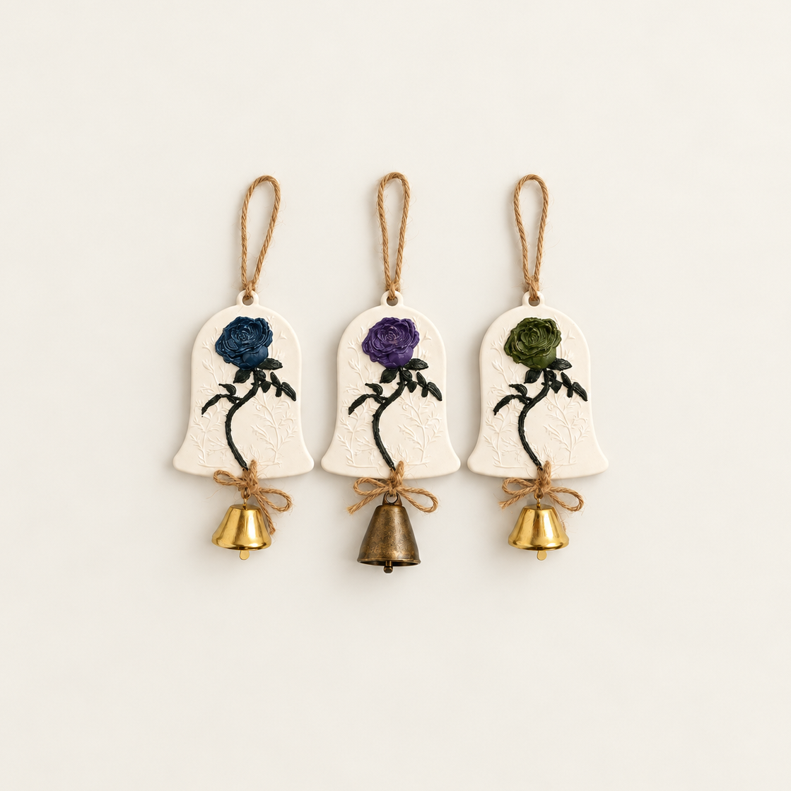 Rose Bell Scented Plaster Ornament - ORYAORI