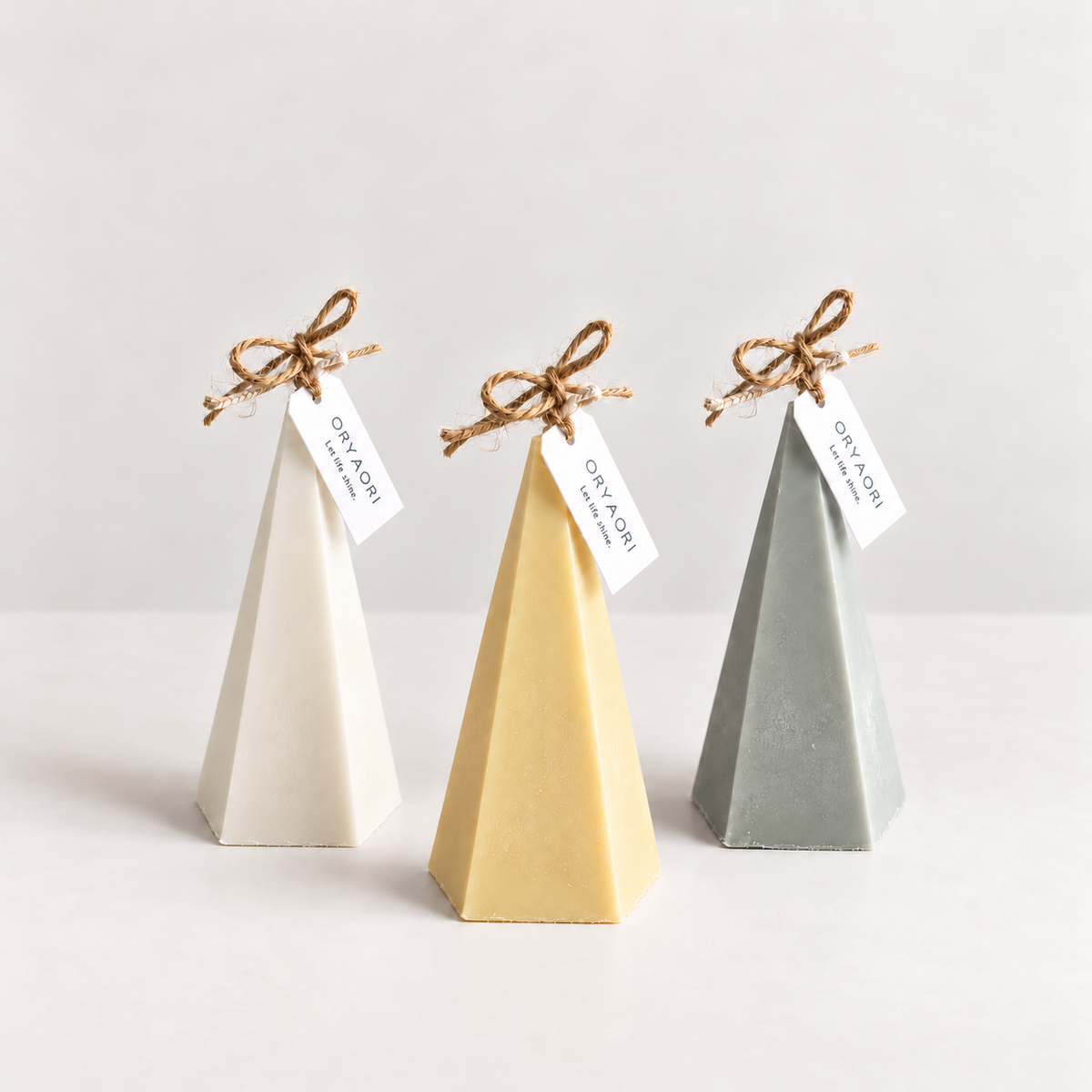 Faceted Pyramid Scented Candle – 150 g - ORYAORI