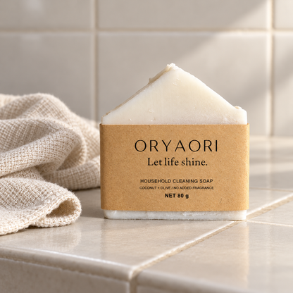 Dish & Laundry Soap Bar – Coconut & Olive, 80 g - ORYAORI