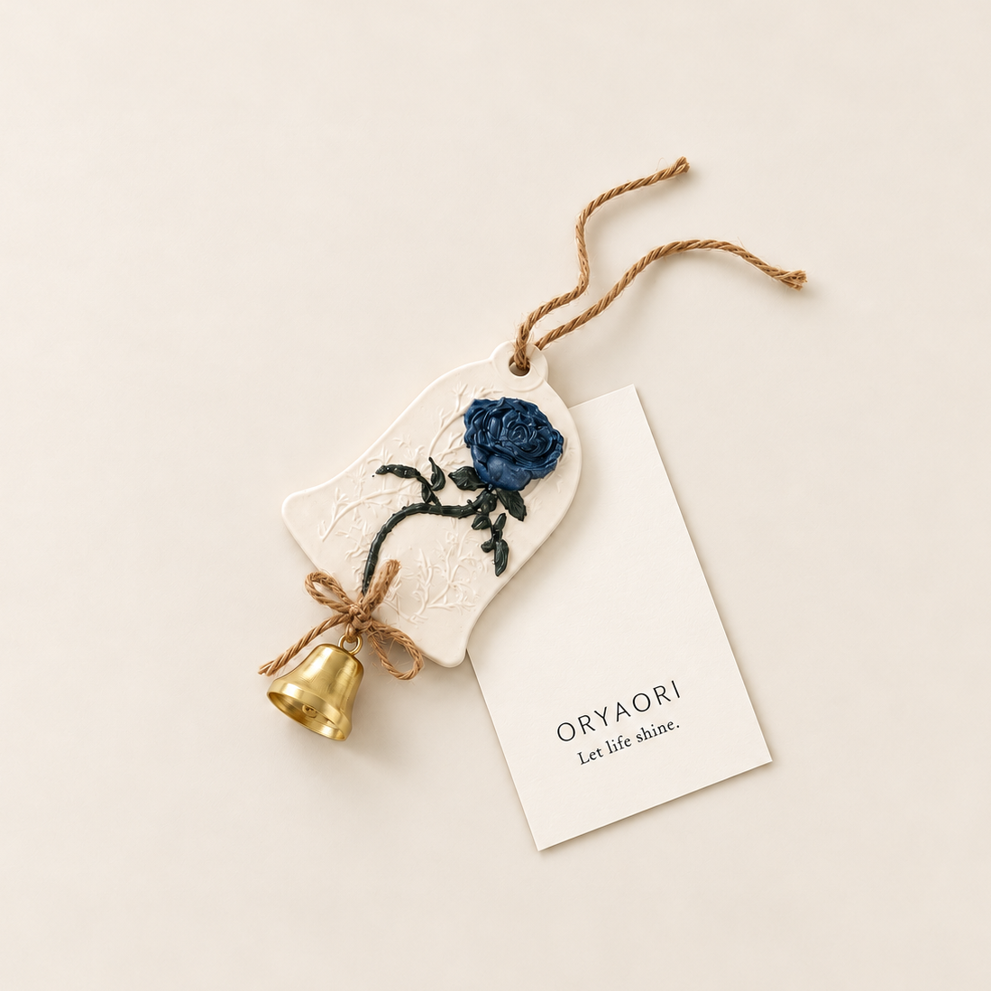 Rose Bell Scented Plaster Ornament - ORYAORI