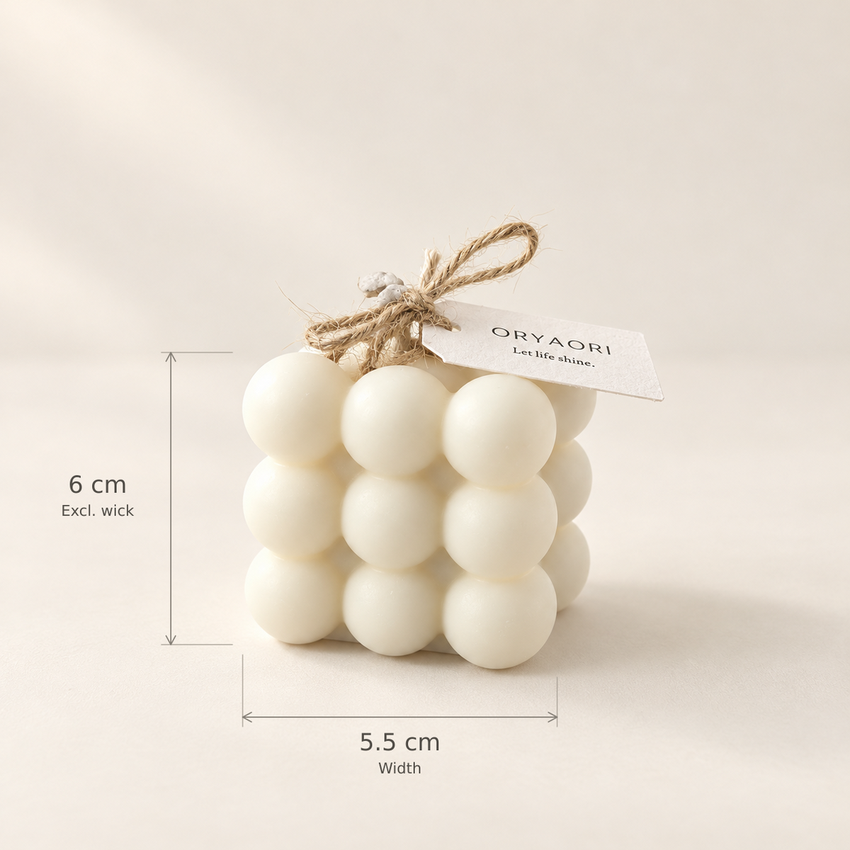 Bubble Cube Scented Candle – 155 g - ORYAORI