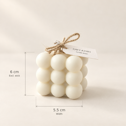 Bubble Cube Scented Candle – 155 g - ORYAORI