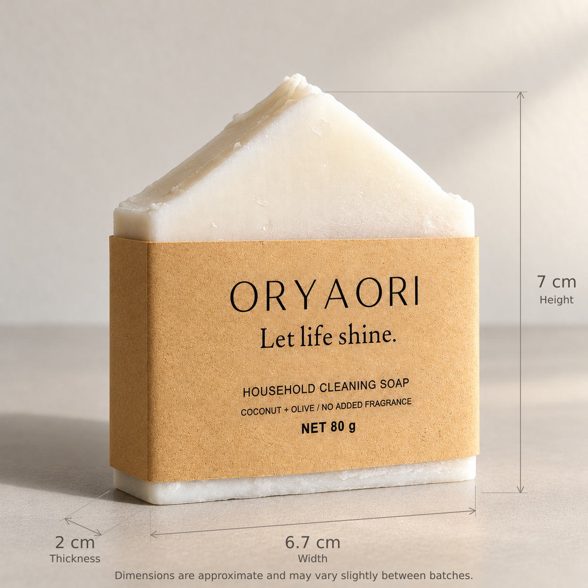 Dish & Laundry Soap Bar – Coconut & Olive, 80 g - ORYAORI