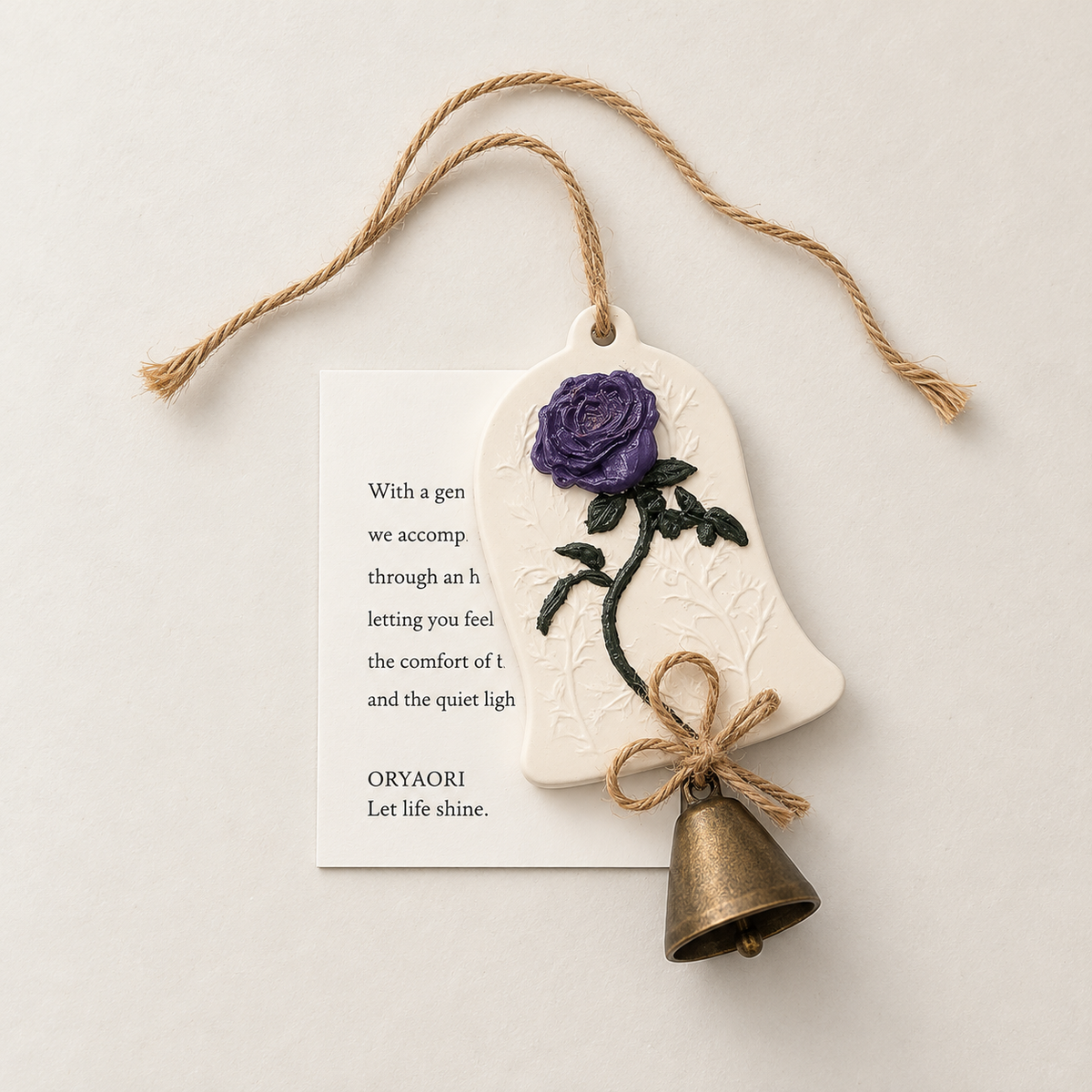 Rose Bell Scented Plaster Ornament - ORYAORI